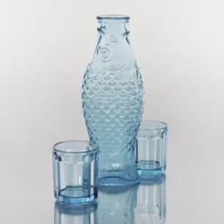 Zestaw Karafka I 2 Szklanki Fish & Fish Niebieski Serax