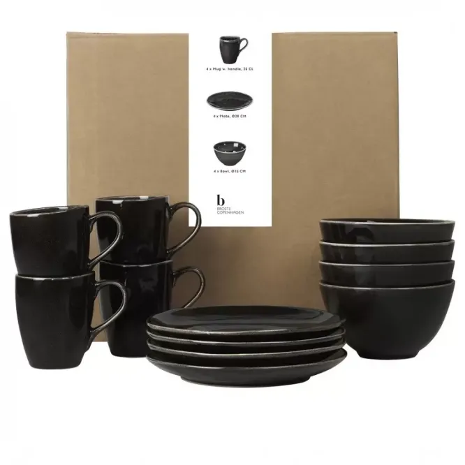 Zestaw Śniadaniowy Nordic Coal For Four Broste Copenhagen