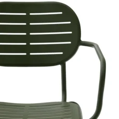 Zestaw Ogrodowy Brai Stół + 4 Krzesła Zielony Kave Home