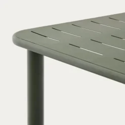 Zestaw Ogrodowy Brai Stół + 4 Krzesła Zielony Kave Home