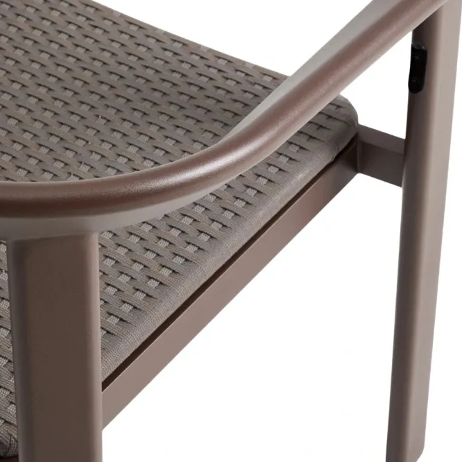 Zestaw Ogrodowy Erice Stół 120 Cm + 4 Krzesła Brązowy Kave Home