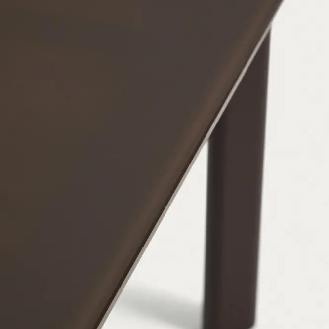 Zestaw Ogrodowy Erice Stół 120 Cm + 4 Krzesła Brązowy Kave Home