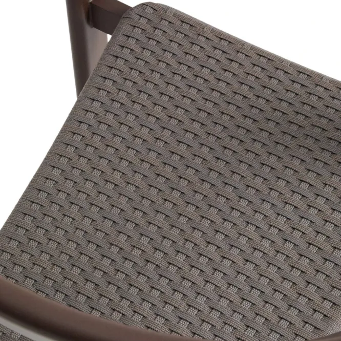 Zestaw Ogrodowy Erice Stół 230 Cm + 6 Krzeseł Brązowy Kave Home