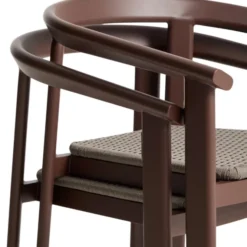Zestaw Ogrodowy Erice Stół 230 Cm + 6 Krzeseł Brązowy Kave Home