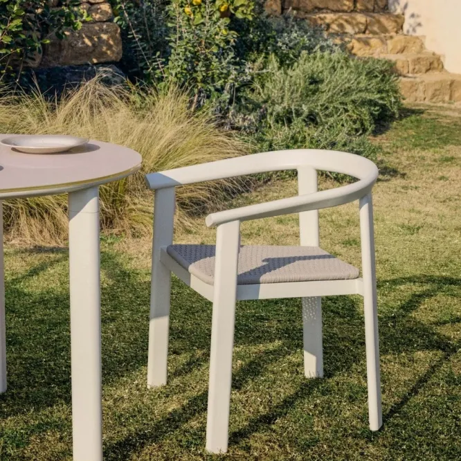 Zestaw Ogrodowy Erice Stół 230 Cm + 6 Krzeseł Beżowy Kave Home