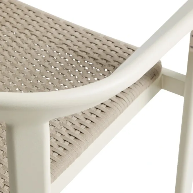 Zestaw Ogrodowy Erice Stół 230 Cm + 6 Krzeseł Beżowy Kave Home
