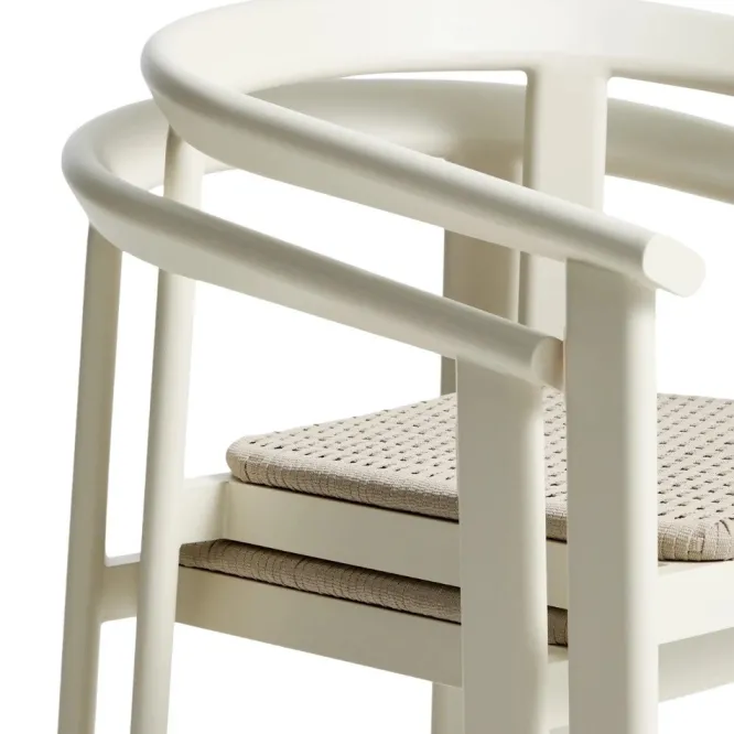 Zestaw Ogrodowy Erice Stół 230 Cm + 6 Krzeseł Beżowy Kave Home