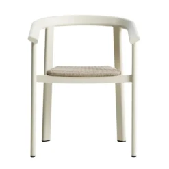 Zestaw Ogrodowy Erice Stół 120 Cm + 4 Krzesła Beżowy Kave Home