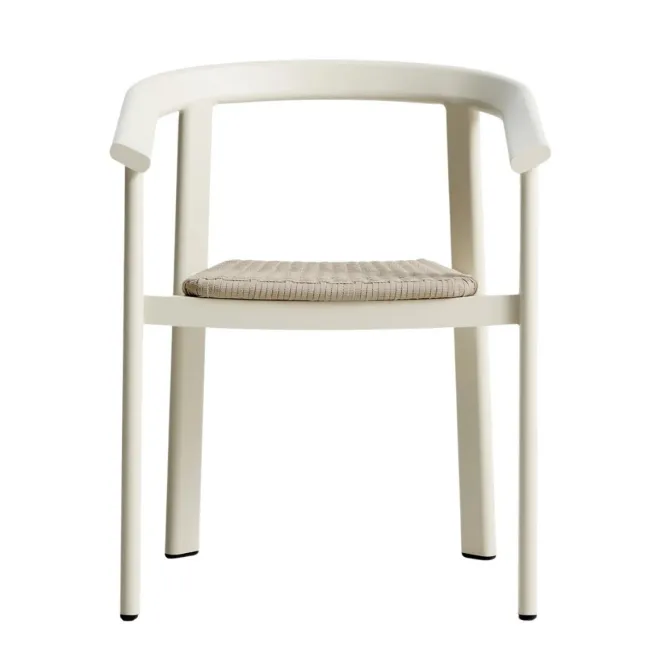 Zestaw Ogrodowy Erice Stół 120 Cm + 4 Krzesła Beżowy Kave Home