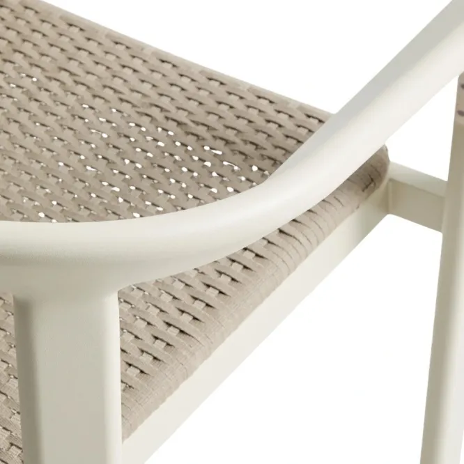 Zestaw Ogrodowy Erice Stół 120 Cm + 4 Krzesła Beżowy Kave Home