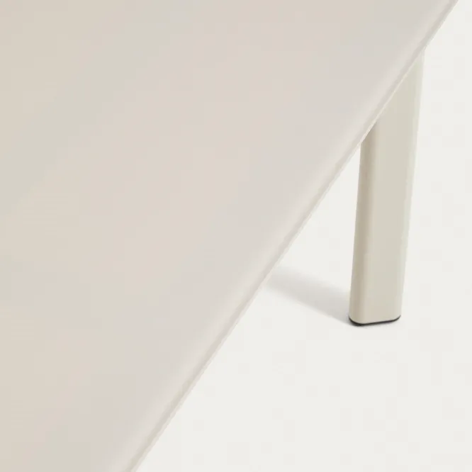 Zestaw Ogrodowy Erice Stół 120 Cm + 4 Krzesła Beżowy Kave Home