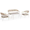 Zestaw Ogrodowy Jandia Biało-Beżowy Bizzotto