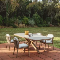 Zestaw Ogrodowy Mirtia Stół + 6 Krzeseł Kave Home