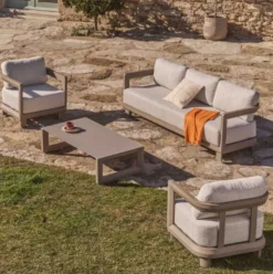 Zestaw Ogrodowy Nerano 3-Osobowy Beżowy Kave Home