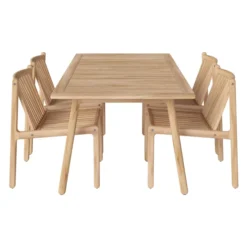 Zestaw Ogrodowy Patio Stół 160 Cm + 4 Krzesła Bolia