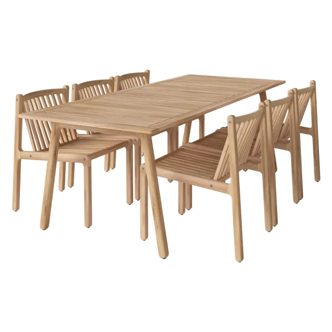 Zestaw Ogrodowy Patio Stół 220 Cm + 6 Krzeseł Bolia