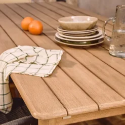 Zestaw Ogrodowy Sori Stół + 6 Krzeseł Grafitowy Kave Home