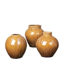 Zestaw 3 Wazonów Ingrid Jasny Brąz Broste Copenhagen